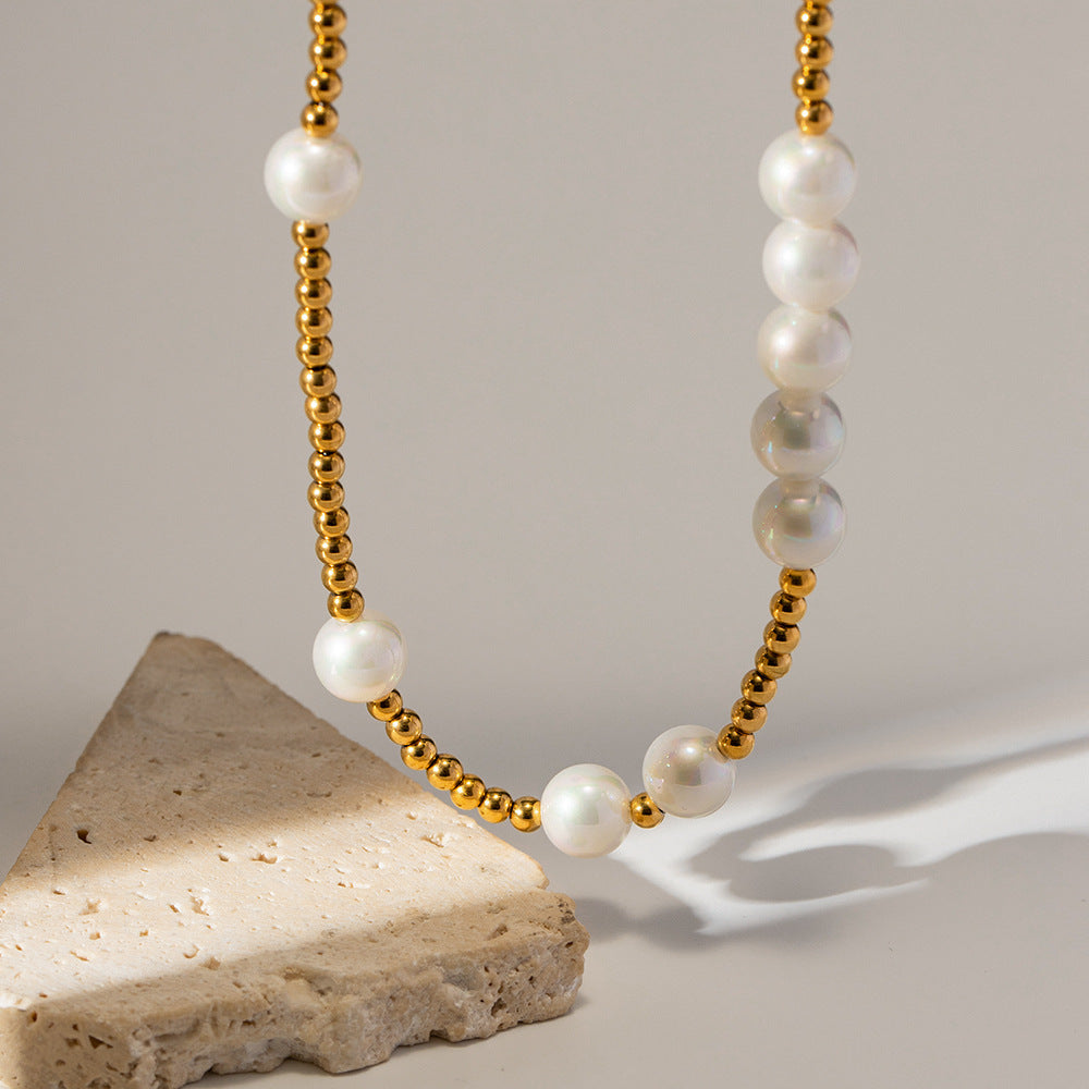 18k Gold Exquisite Dazzling Pearl Versatile Pendant Necklace