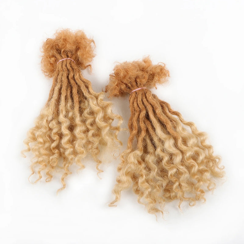 Dreadlocks Extensions Human Hair 50 Strands Honey Blonde Ombré 12 inches