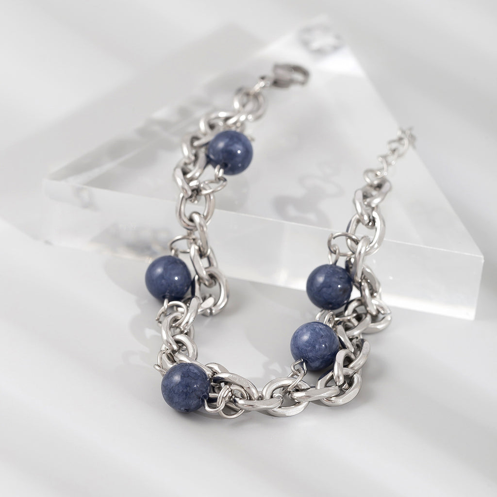 Stylish and simple style stitching bead bracelet