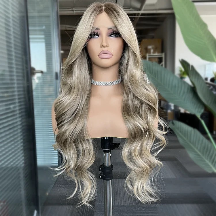 Body Wave Lace Front Wig 24 inch Synthetic 13x4