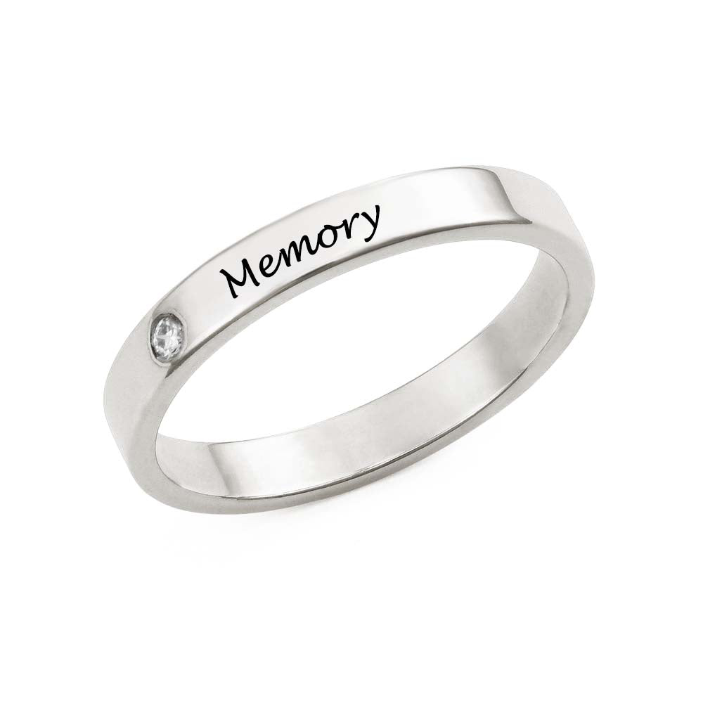 S925 Silver Classic Eternity Brick Ring