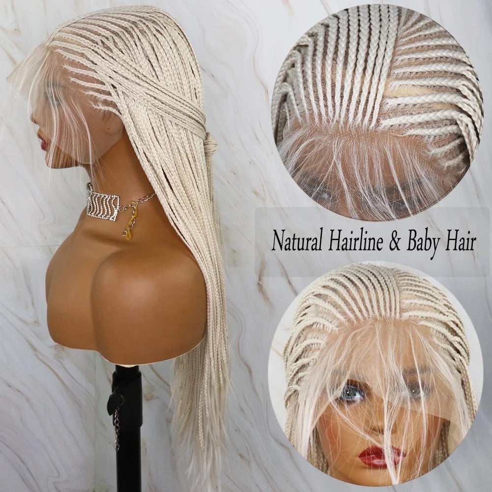 Blonde Braid Wig 28 inch 13x4