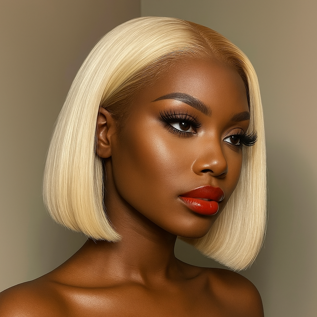 Blonde Lace Front Bob Wig 14 inches 13x6 Human Hair