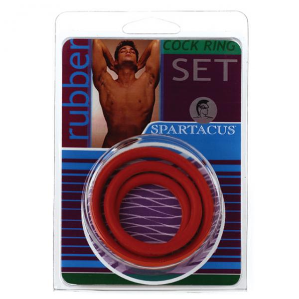 Spartacus Cock Ring Set (3 Rubberrings/blue)
