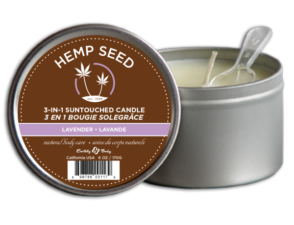Earthly Body 3 In 1 Massage Candle Lavender 6oz