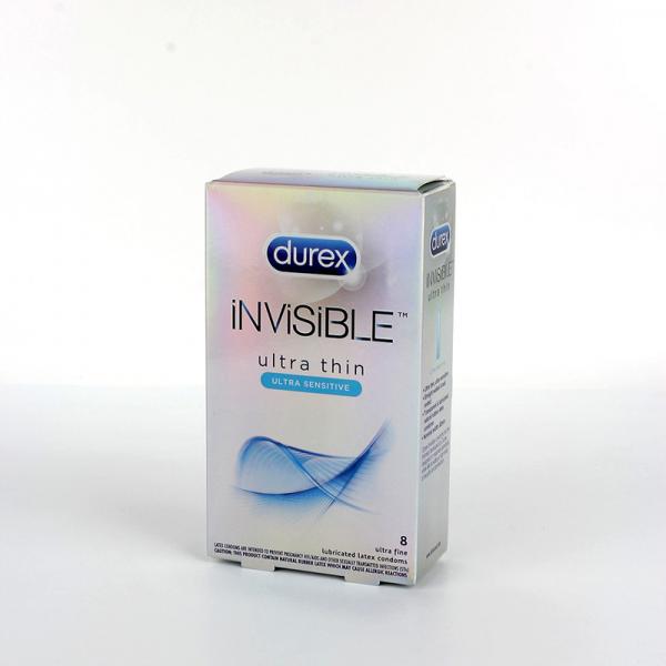 Durex Invisible Ultra Thin Ultra Sensitive Latex Condoms 8pk