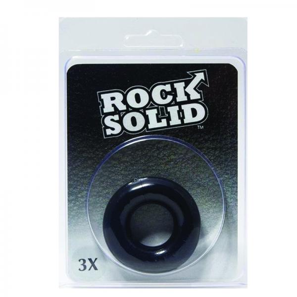 Rock Solid 3x Black Donut C Ring In A Clamshell
