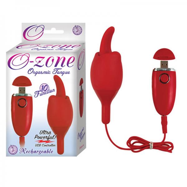 Ozone Orgasmic Tongue Red Vibrator