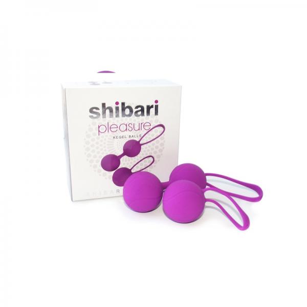 Shibari Pleasure Balls Set Of Two 1 Double Ball 1 Single Ball Purple