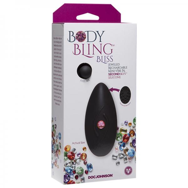 Body Bling Clit Caress Mini-vibe In Second Skin Silicone Pink