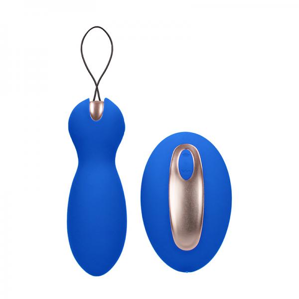 Elegance Dual Vibrating Toys - Vibrating Remote Control & Kegel Balls - Blue
