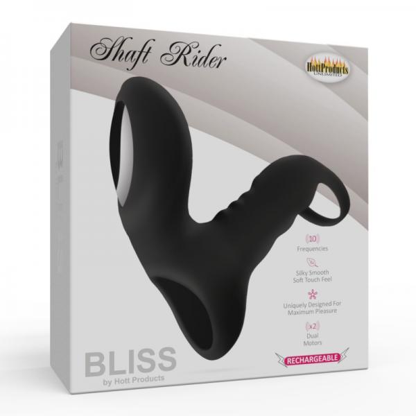 Bliss Shaft Rider Cock Ring Sleeve Black