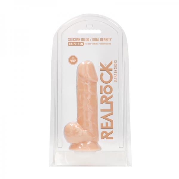 Realrock Ultra - 8.5 / 21.6 Cm - Silicone Dildo With Balls - Flesh