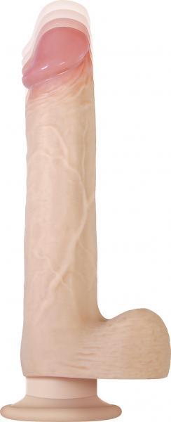Adam's Rechargeable Thrusting Dildo with Remote Beige