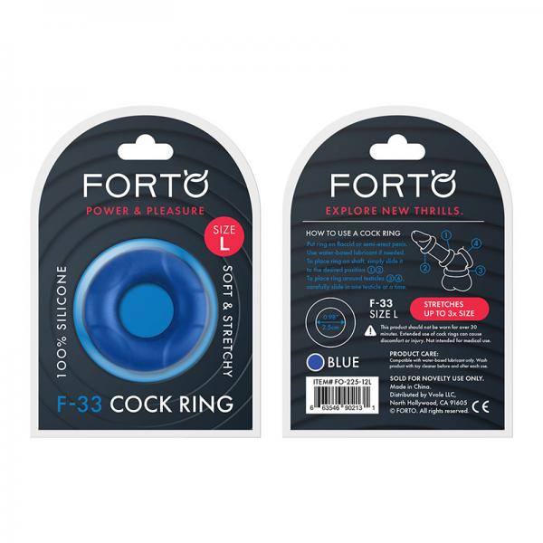 Forto F-33: 25mm 100% Liquid Silicone C-ring Lg Blue