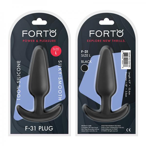 Forto F-31: 100% Silicone Plug Lg Black