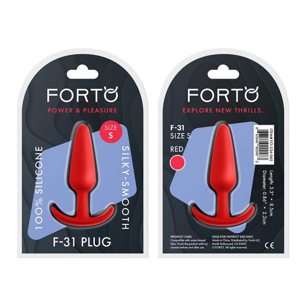 Forto F-31: 100% Silicone Plug Sm Red