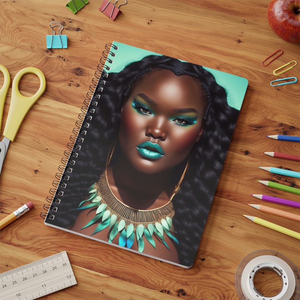 Black Art Planner Wirobound Softcover Notebook Tantric Teal