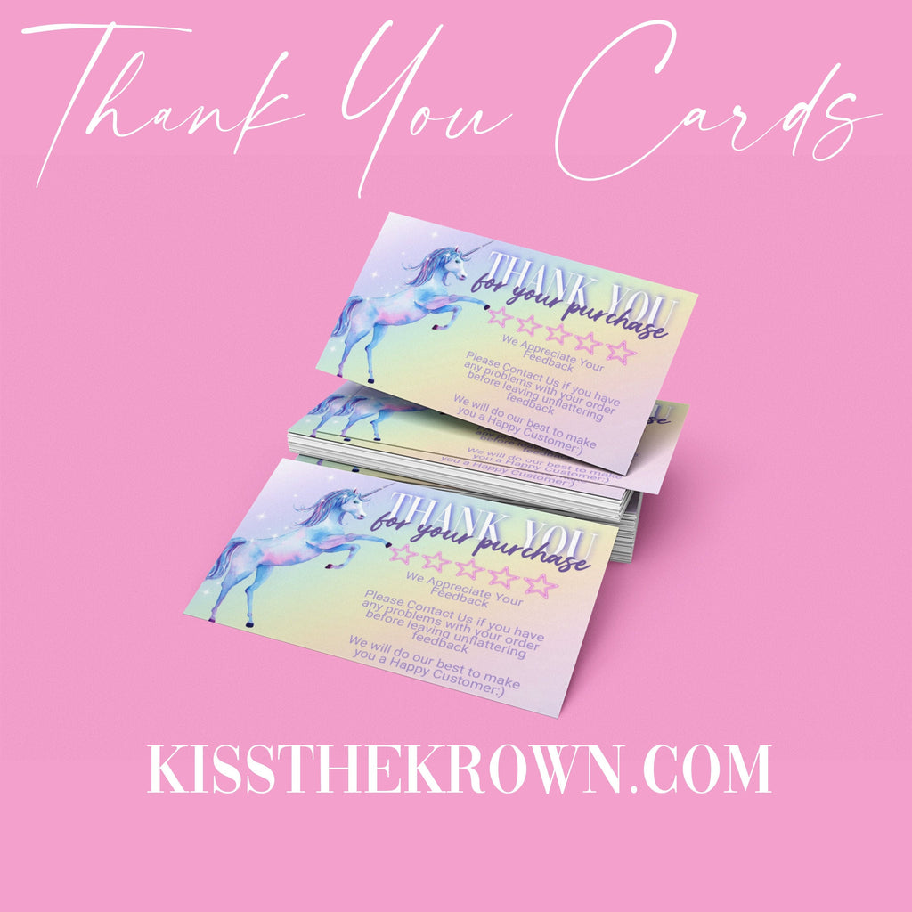 THANK YOU CARDS Design Custom Text Thank You Cards Personalized Thank You Cards for your Business