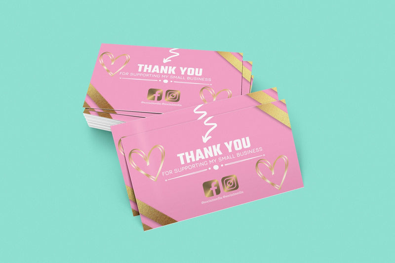 THANK YOU CARDS Business Thank You Cards Personalized Custom Text Edit File with Canva Digital Download Thank You Card Template Editable