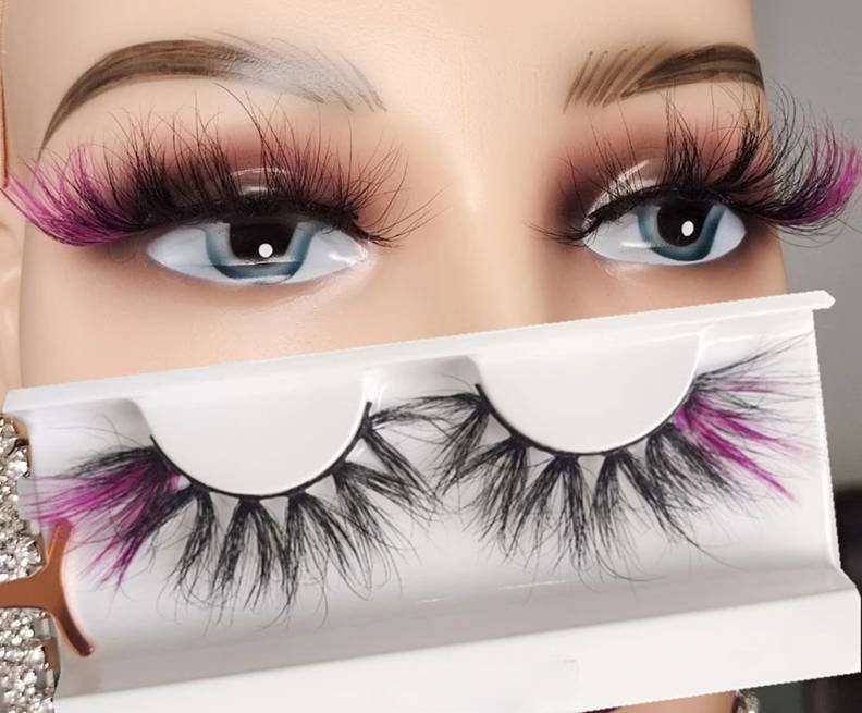 100 Lashes Wholesale Color Strip Mink Eyelashes Start Your Own Mink Lash Business