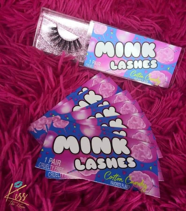 100 LASH CASE LABELS Sticker Eyelash Case Lash Pop Rainbow Candy Cookie Cotton Candy Design Mink Lashes Case Sticker Labels High Quality