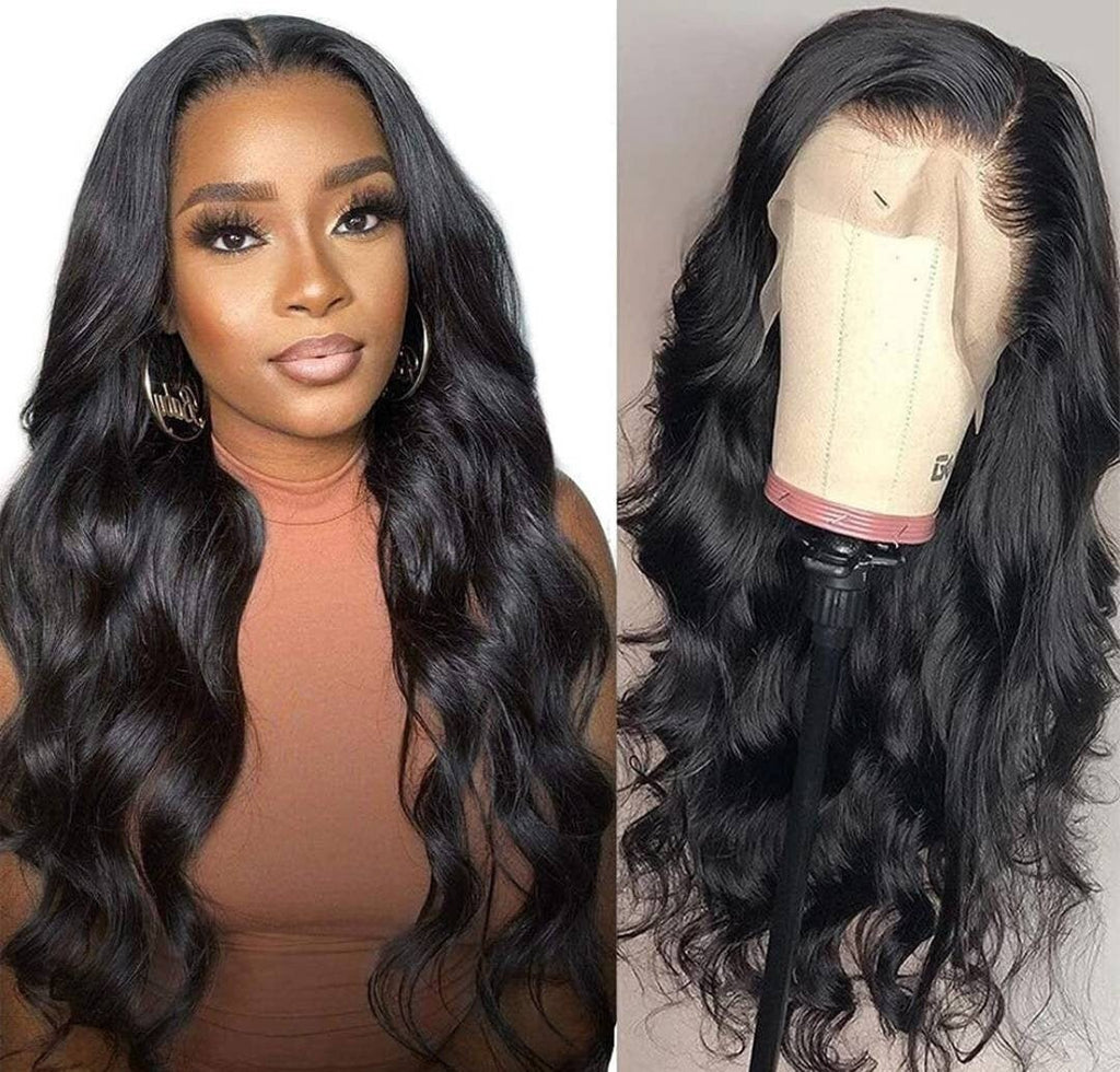 LACE FRONTAL WIG 13x4 Body Wave 150% Density Natural Color Brazilian Human Hair  Soft Silky Gorgeous Wig 8-40 inch Free Parting + Free Gift