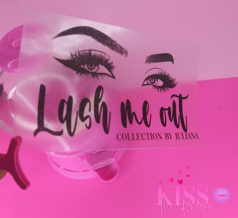 100 LASH CASE LABELS Custom Transparent Glossy Clear Sticker Eyelash Case Product Label Personalized Logo Design Included