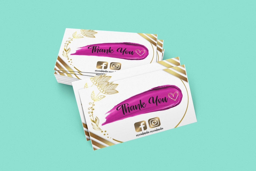 THANK YOU CARDS Business Thank You Cards Personalized Custom Text Edit File with Canva Digital Download Thank You Card Template Editable
