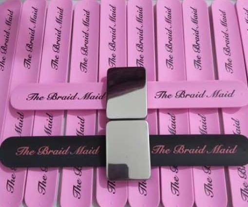 Custom Hair Product Wristbands Wholesale Bulk Your Company Name Printed Personalized Hairstylist Braider Magnetic Private Label Band 100 pc