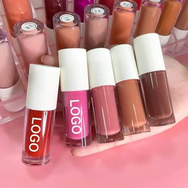 Private Label Lip Gloss Wholesale Makeup Cosmetics Your Logo or Company Name Printed on Prefilled Tubes & Packaging Box Choose Colors