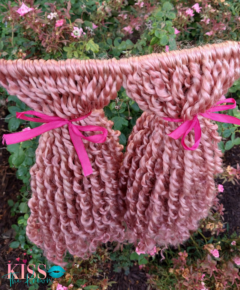 Crochet Passion Twist 150 PIECE Nubian Twists Spring Twists HANDMADE Pre Looped Crochet Braid Hair Extensions Strawberry Shortcake Rose Gold