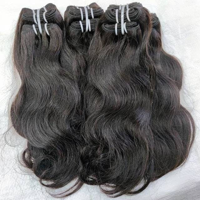 WHOLESALE HAIR EXTENSIONS Raw Indian Wavy Hair Bundles Cuticle Aligned 12-28 inches 100% Human Hair Bulk Lot 20 Pc