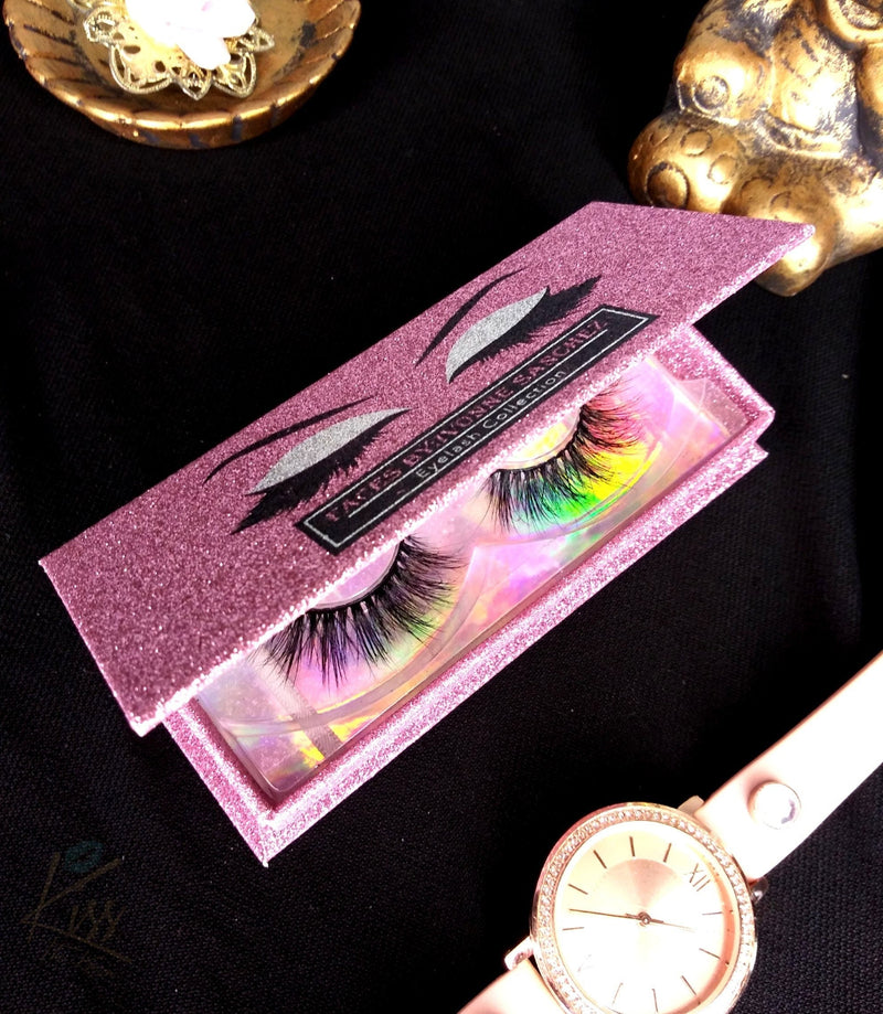 Custom Lash Brand Your Logo Company Name or Custom Text Printed Logo Design Included Personalized Eyelash Packaging Box + Mink Lashes
