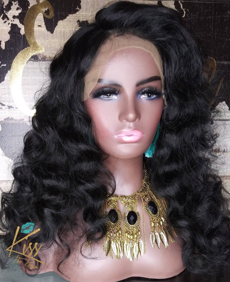 VIXZYN~LACE FRONT Wig Premium Synthetic Silky Straight Hair Body Wave Wig 18 in Ready to Wear 13x6 Lace Front Wig Natural Hairline