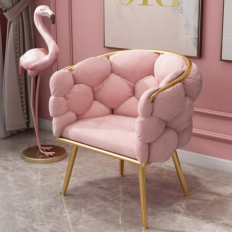 Pink Bubble Honeycomb Chair Gold Custom