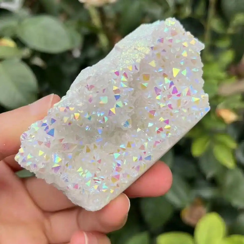 Angel Aura Geode Quartz Energy Healing Mineral Stone